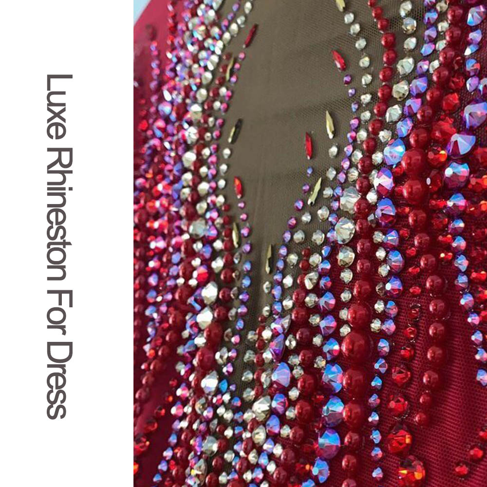 SS6-SS30 Nóng Sửa Đá Pha Lê Lấp Lánh Kính Strass Hotfix Sắt Trên Ren Đá Cho Quần Áo May Trang Trí