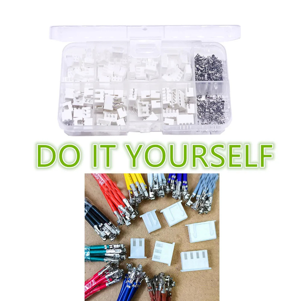 230/250 Pcs XH2.54 2p 3p 4p 5pin 2.54mm Pitch Terminal ชายและหญิงชุดที่อยู่อาศัย Pin Connector Terminal Connector Kit สําหรับสายไฟ