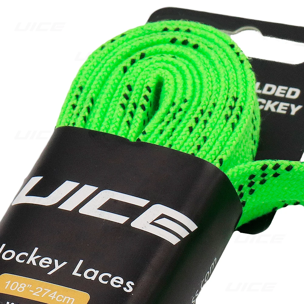 ฮ็อกกี้น้ําแข็งสเก็ต Laces 84-120in Dual Layer Braid Tips Waxed Tip Design ฮอกกี้ Shoelaces ฮ็อกกี้น้ําแข็งสเก็ตฮอกกี้รองเท้าลูกไม้