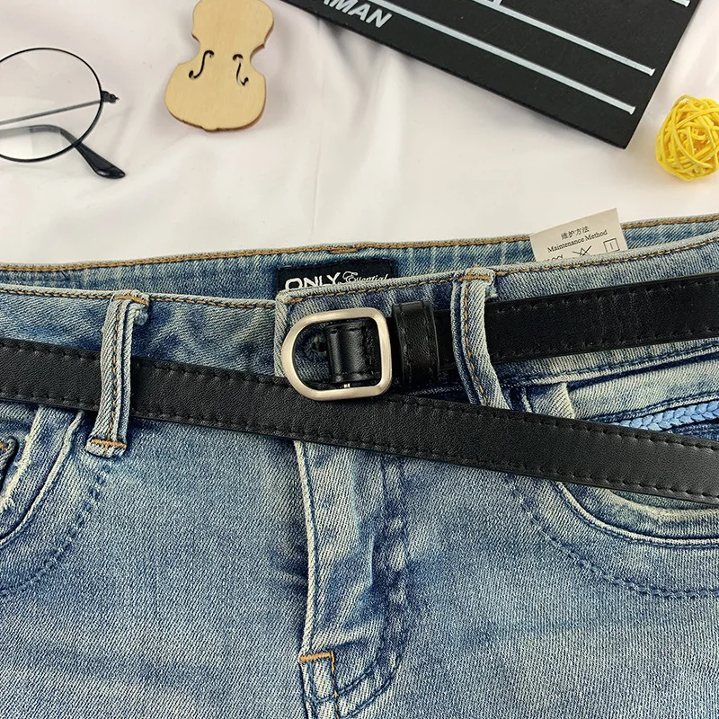 Cinturón de hombre Cinturón de mujer perforado simple informal combinado con pantalones vaqueros Cinturón de hombre Cinturón de cuero Pu