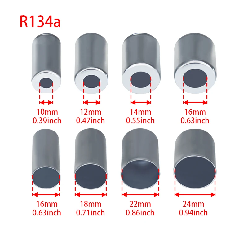 12 cái/lốc, #6 #8 #10 A/C Thép Uốn Ferrule cho Tiêu Chuẩn Rào Cản Hose #6 #8 #10