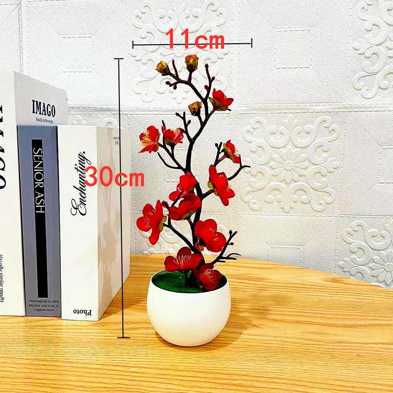 Simulation d'hiver de Style chinois avec Pot de fleur, adaptée au salon, à l'armoire et à la décoration de Table, 1 pièce