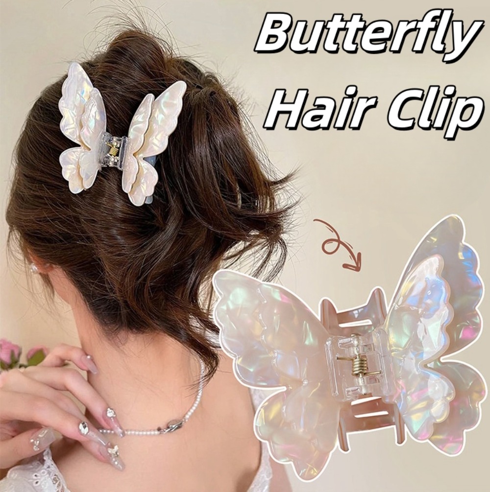 Элегантные заколки для волос в виде феи-бабочки из ацетата, милая принцесса, бабочка, краб, заколки для волос для женщин и девочек, заколка для волос, аксессуары для волос