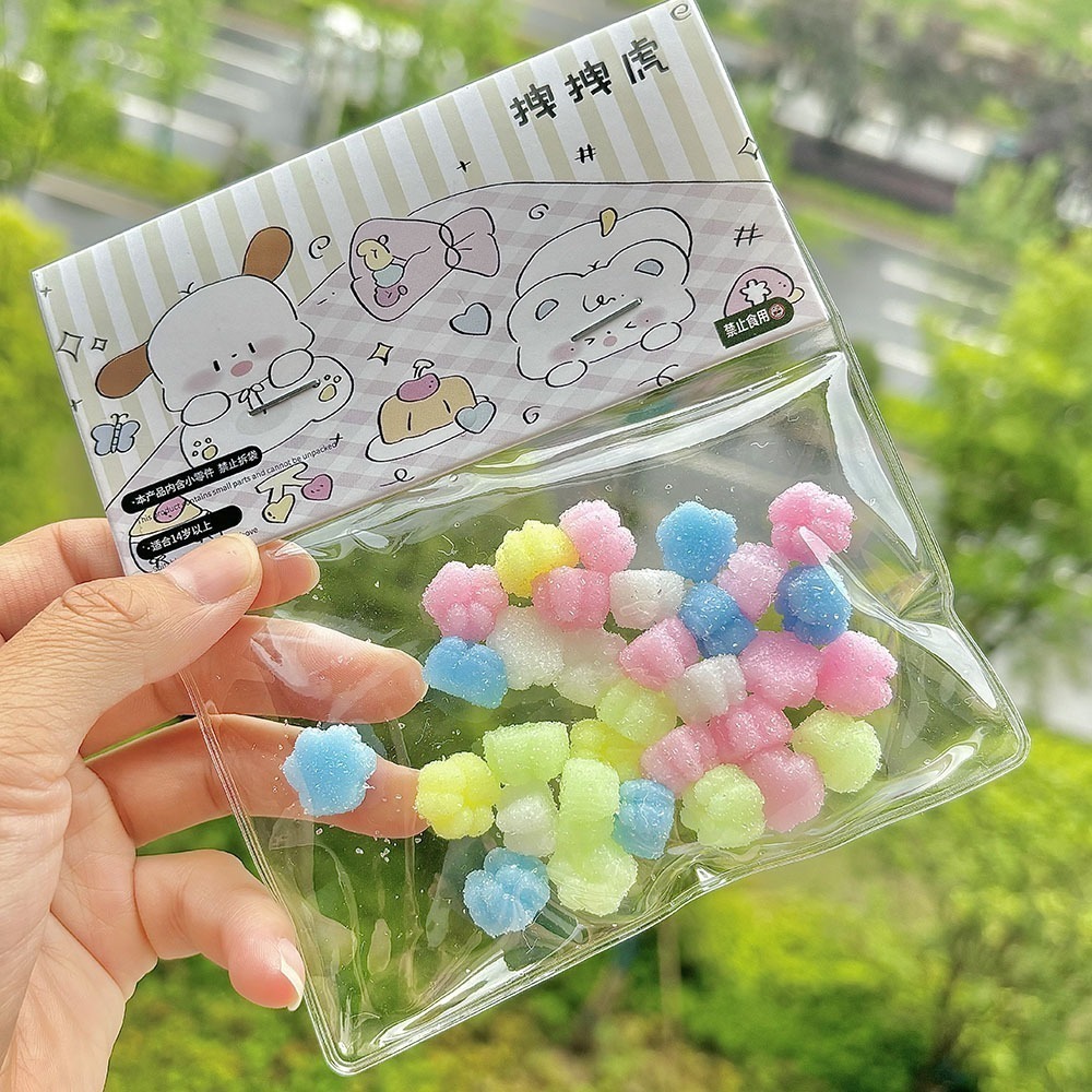 20/30/50/100Pcs Soft TPR Pinch Toy Colorful Mini Cat Claw Snapper Slow Rebound Squishy Healing Decompression Toy