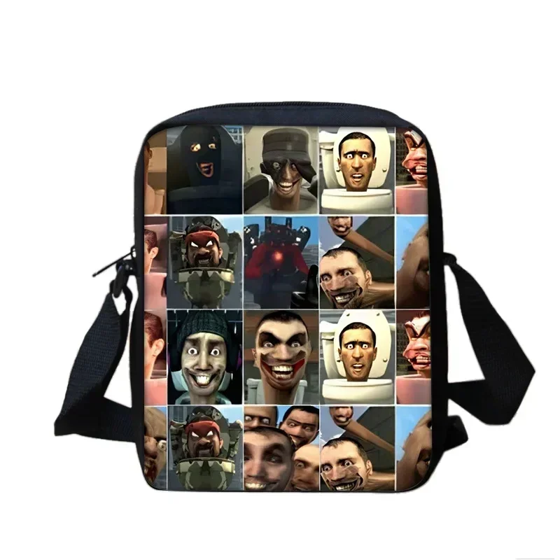 HOT Toilet Man borsa a tracolla da uomo Skibidi Toilet Game borsa a tracolla per studenti delle scuole primarie e secondarie periferiche