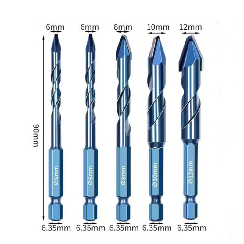 5/4/1PCS hoge Hardheid Skew Head Excentrische Boren Voor Tegels/Glas/Metaal/Hout Boren 6-12mm Boren Set