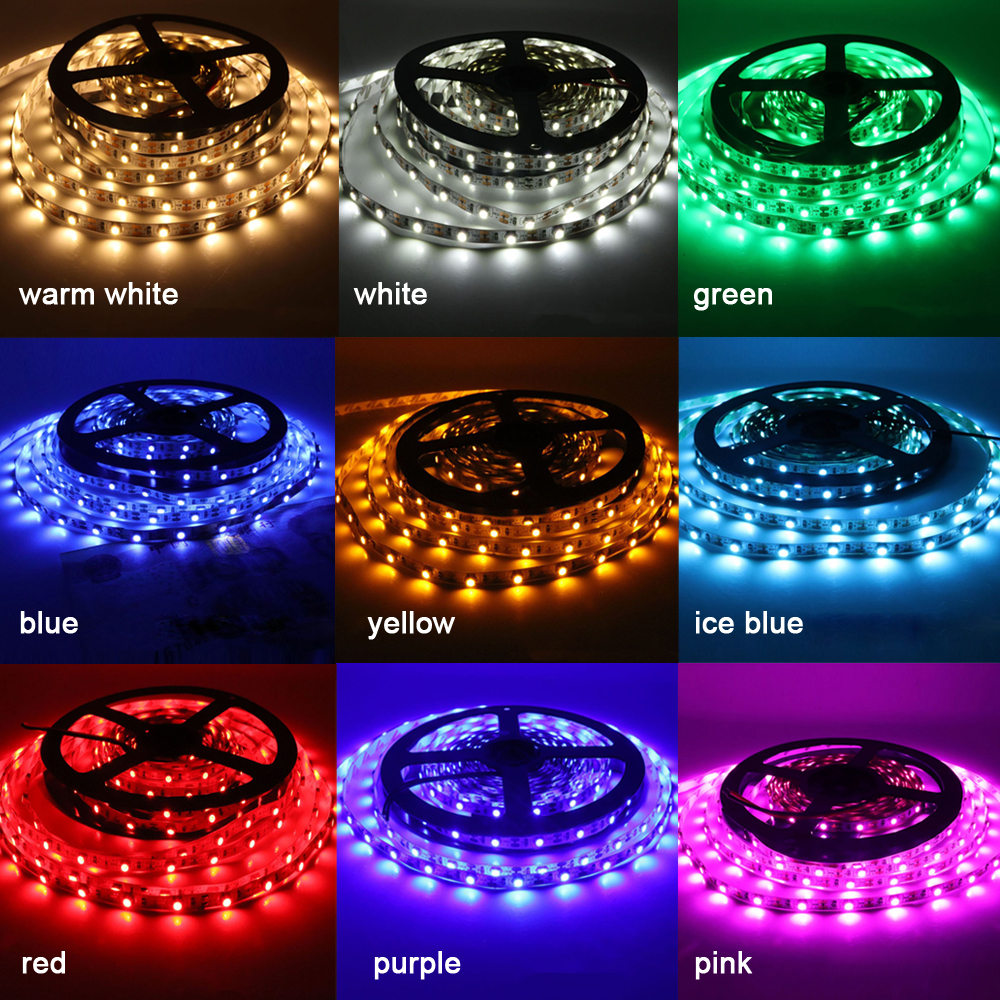SMD 2835 3V LED Strip Light Button Battery Powered DC 60LED/M Flexible LED Tape Lamp Waterproof Home Decor 8mm PCB 0.5m 1m 2m