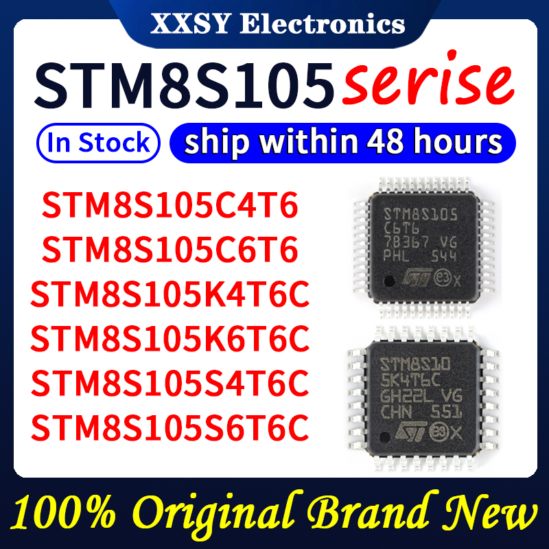 STM8S105C6T6 STM8S105K4T6C STM8S105K6T6C STM8S105S4T6C STM8S105S6T6C STM8S105C4T6 В наличии 100% оригинал и новый