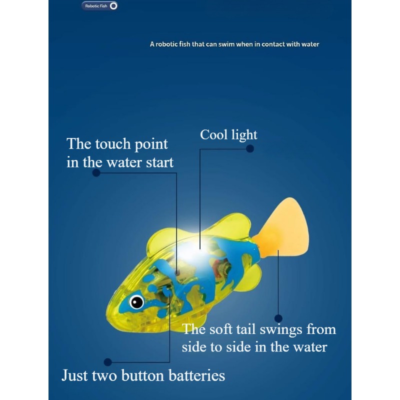 Kinder Weihnachtsgeschenk Bad Elektronisches interaktives Spielzeug Licht Schwimmen Angeln Simulation Farbe Haustierfisch
