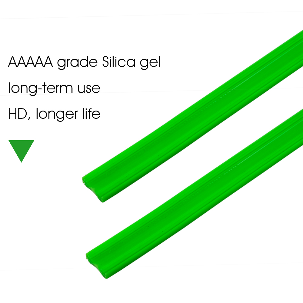 2 PCS Car Wiper Blades Silica Gel Silicon Refill Strips for Frameless Boneless Wipers 6mm 26" 28" 30" 32" Auto Accessories