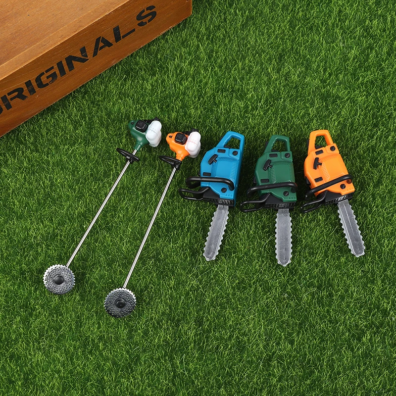 Outil de réparation de Simulation, scie 1:12 pour maisons de poupées, scie à chaîne Miniature, tondeuse à gazon, décoration de jardin, accessoires de meubles, jouets de Simulation, 1 pièce