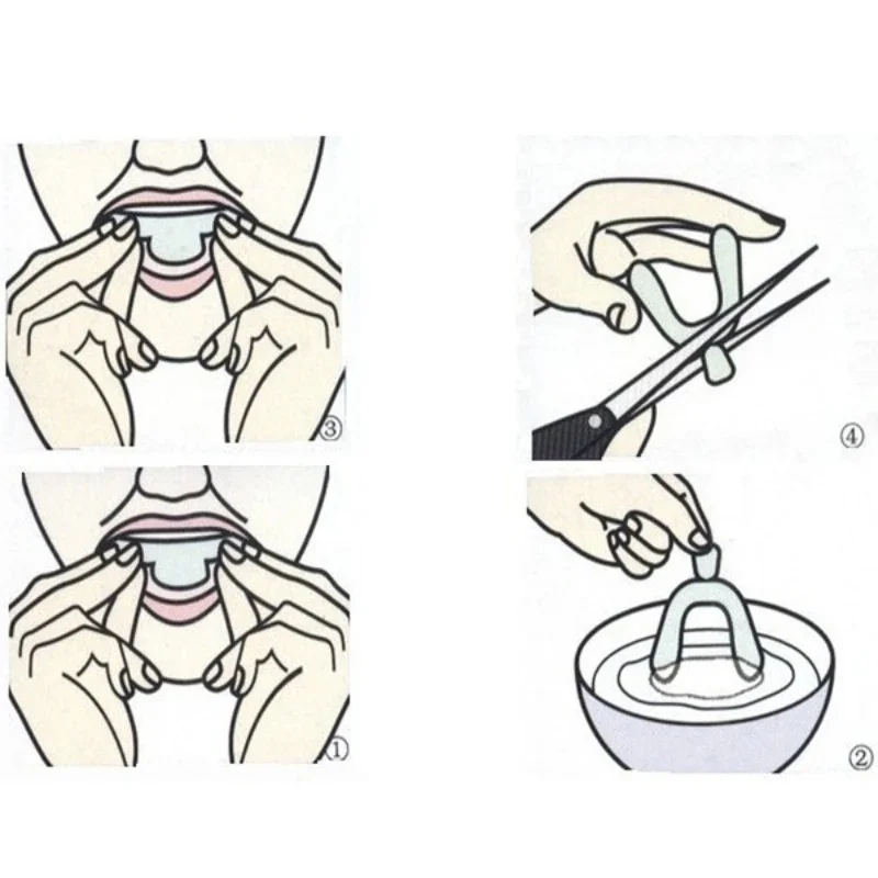 1/2/4 Uds Anti ronquidos bruxismo protector bucal para dormir protector nocturno protector de encías bandeja bucal para detener el rechinar los dientes ayuda para el sueño cuidado de la salud
