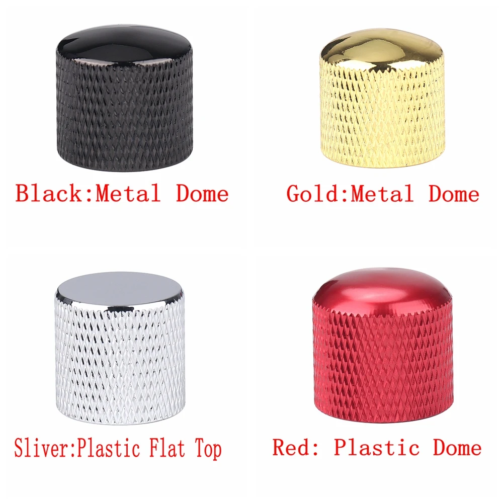 3/4 Đàn Guitar Nút Kim Loại/Nhựa 6Mm Dome/Đầu Dẹt Màu Đàn Guitar Tập Tone núm Nồi Núm Điều Khiển Cho Đàn Guitar Điện Bass