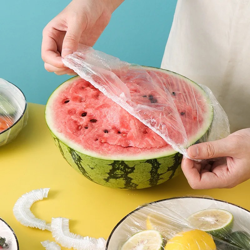 Wegwerpvoedselafdekking Saran Wrap Darmafdekking Food Grade Vershoudbare plastic zak Keukenopslagaccessoires