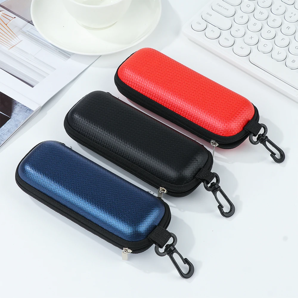 Estuches para gafas EVA portátiles, funda rígida para gafas de sol para mujeres y hombres, caja para gafas con cordón y cremallera, Protector para fundas para gafas