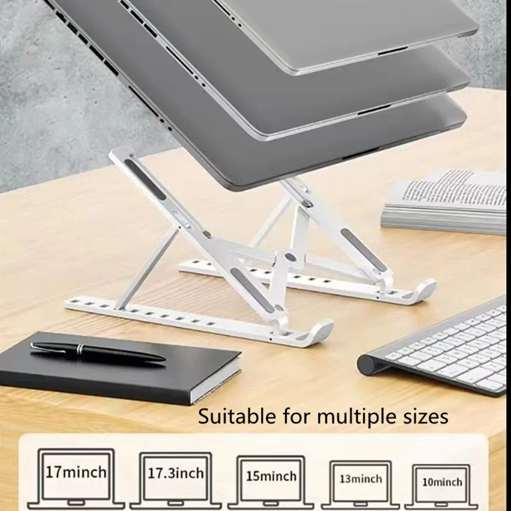 Soporte plegable para ordenador portátil W, soporte ajustable para portátil, Base de soporte ABS para Macbook Air Pro, accesorios prácticos