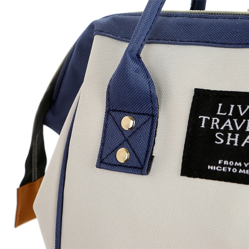 Mochila de viagem multifuncional com isolamento térmico de grande capacidade com zíper para mamãe