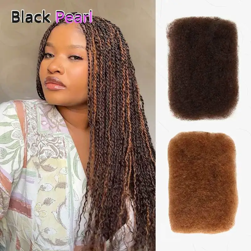 100% cabelo humano kinky em massa para trança natural mini torção olhar qvr afro kinky cabelo humano em massa dreadlock loks reparação