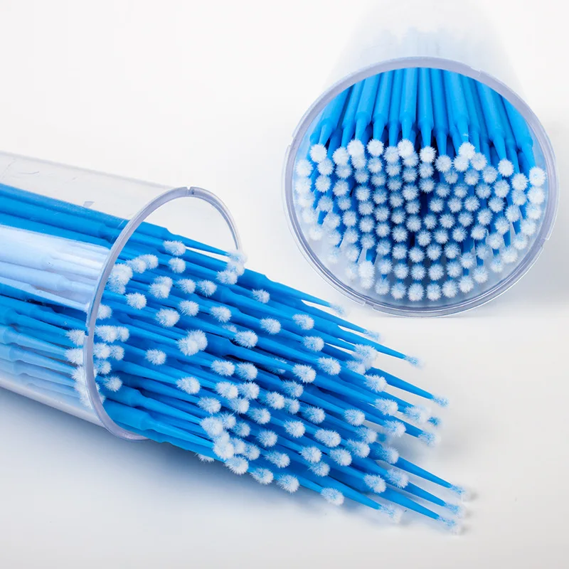 100 pz/bottiglia estensione ciglia tamponi per la pulizia Lash Lift colla Remover applicatori bastoncini trucco Micro pennelli strumenti