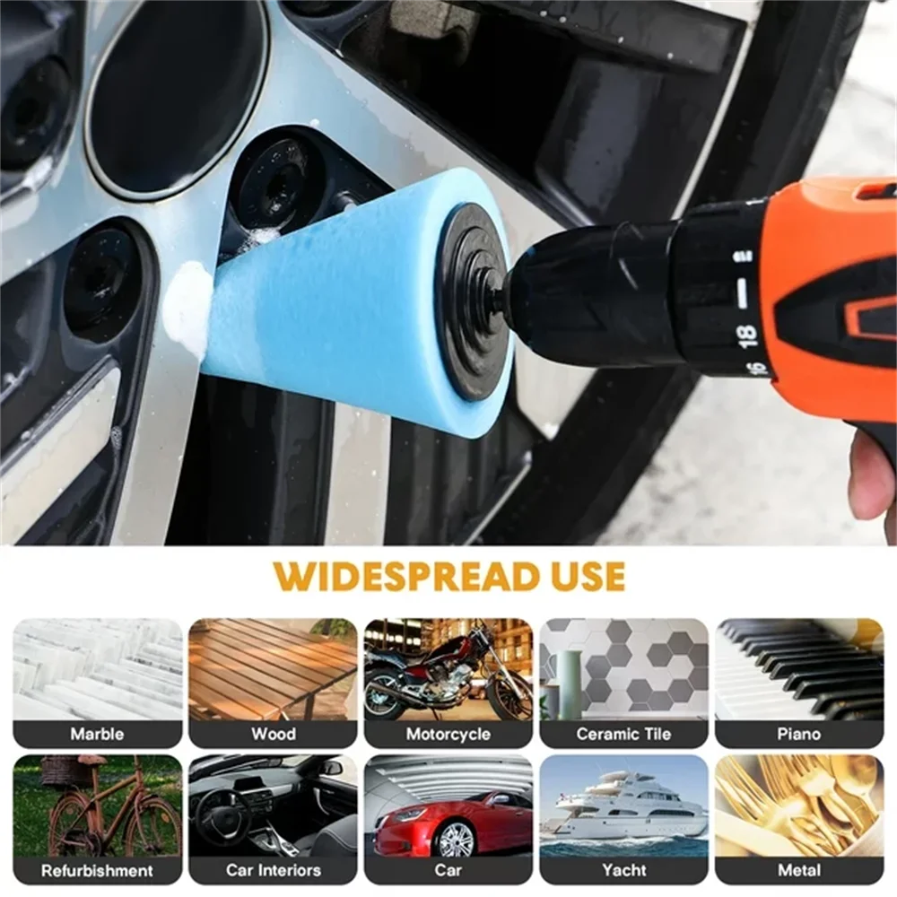 2 個車ハブ研磨スポンジ研削ヘッド金属プラスチック研削円錐スポンジ研磨スポンジホイール