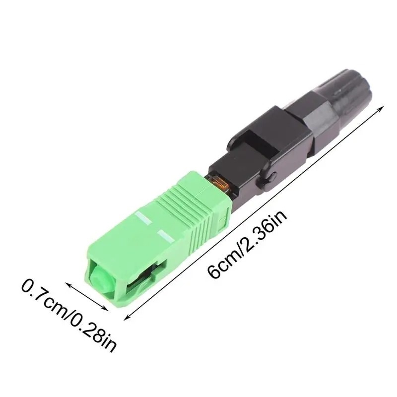 Connecteur rapide de fibre optique SC APC intégré, adaptateur de fibre optique monomode, connecteur rapide de fibre FTTH, assemblage sur site, 100 pièces