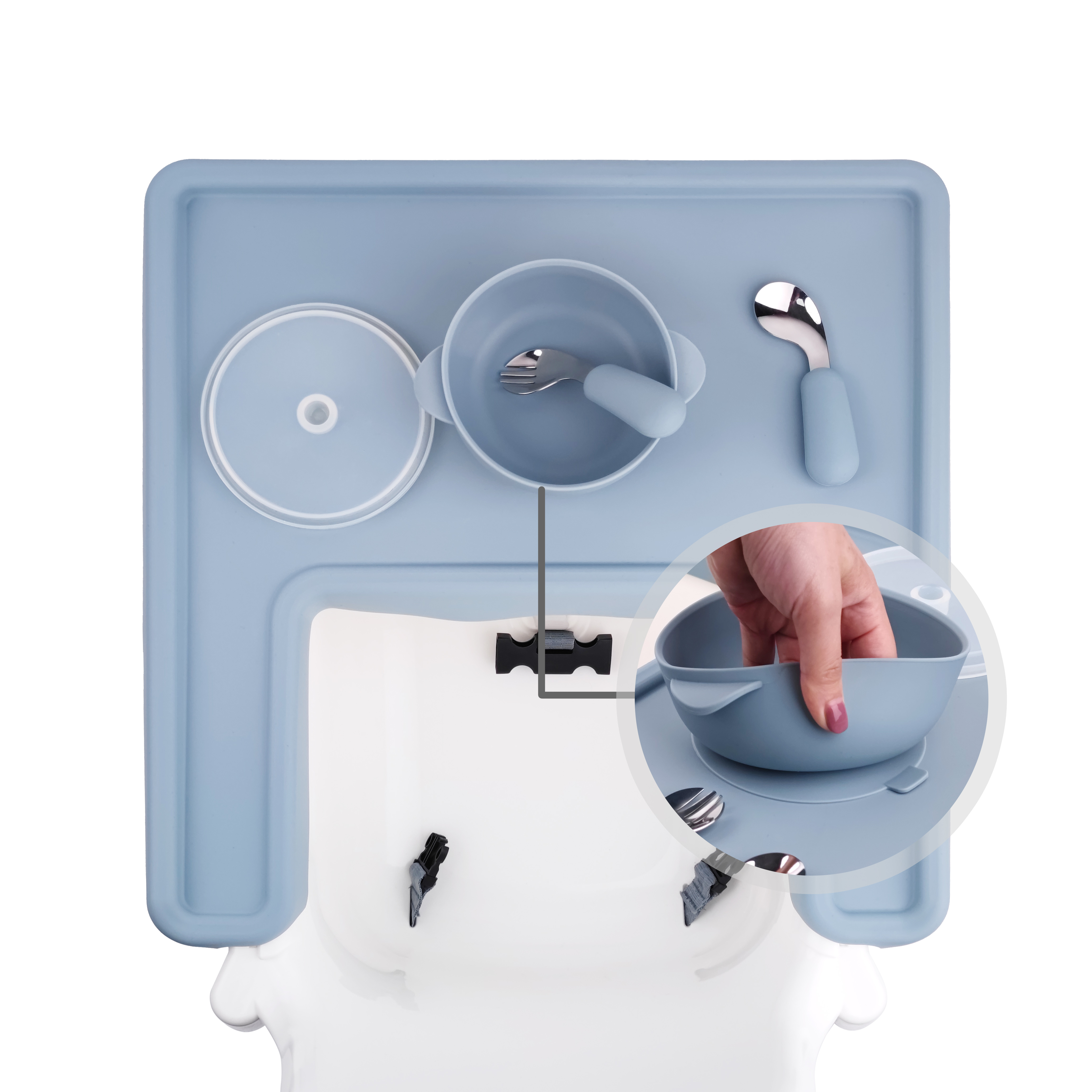 Antilop フルカバーハイチェアマットダイニングプレースマットハイチェアトレイベビーシリコーンプレースマット子供用