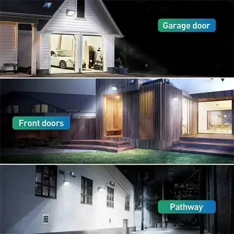 Luz Solar LED COB para exteriores, Sensor de movimiento PIR, colector Solar impermeable, farola de emergencia, iluminación de garaje, luces de seguridad para Patio