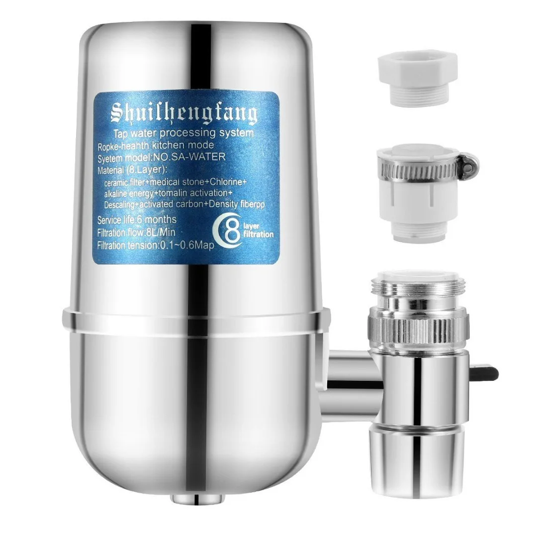 Faucet Water Filter Faucet Mount Water Filtration System เครื่องกรองน้ําในครัวเรือน เครื่องกรองน้ําประปา ลดคลอรีน