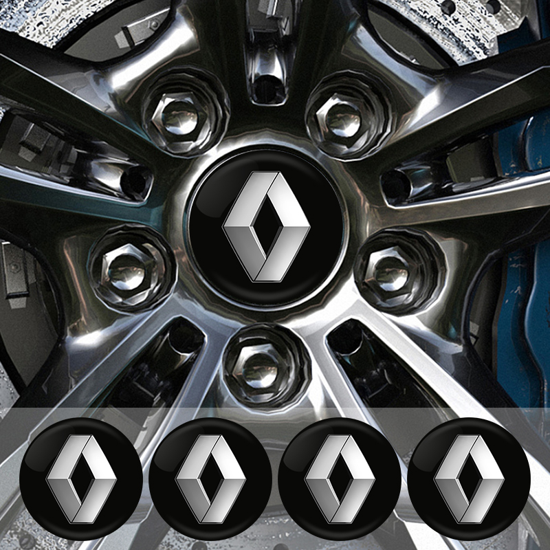 4 Uds 56MM tapas de centro de rueda de coche accesorios de cubierta de logotipo para Renault Captur Megane Clio Arkana Line Koleos Kwid Duster Kadjar