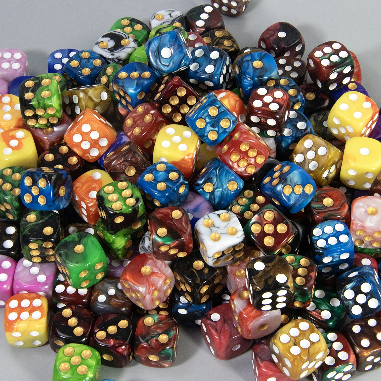 Dados acrílicos d6 de 16mm, 6 lados, cubo de duas cores, canto redondo, dados de jogo para festa em clube, dnd, rpg, jogo de tabuleiro, bar, acessórios de mesa