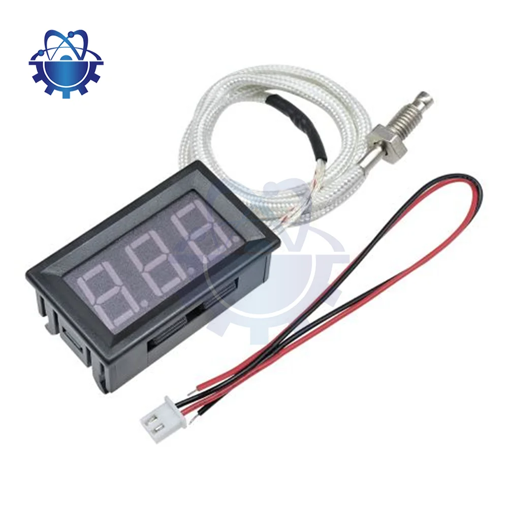 Termómetro de visualización LED de tubo digital XH - b310 termómetro de 12v termómetro tipo K M6 termómetro sonda de sensor de resistencia térmica - 30 - 800 ℃.