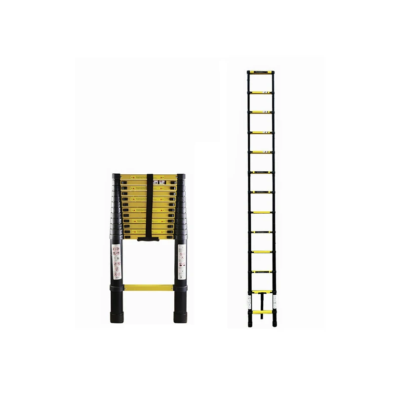 Scala telescopica a spedizione veloce 3,8 m 13 gradini scala multiuso in alluminio da 225 libbre
