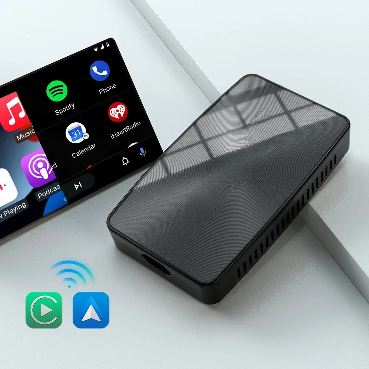 U2-X Pro 2 em 1 sem fio Android Auto Car Dongle Adaptador CarPlay sem fio para iPhone e telefone Android