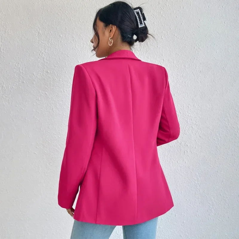 Frühling Frauen Jacke Solide Polyester Baumwolle Nicht Stretch Langarm Büro Dame Blazer Neue Mode In Outer Mäntel