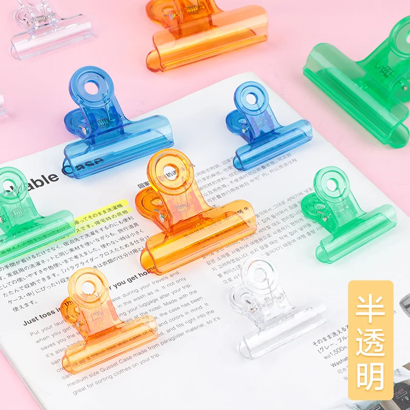 10 個透明クリップカラー強力なビル文具材料固定丸頭クリップオーガナイザー事務用品学用品