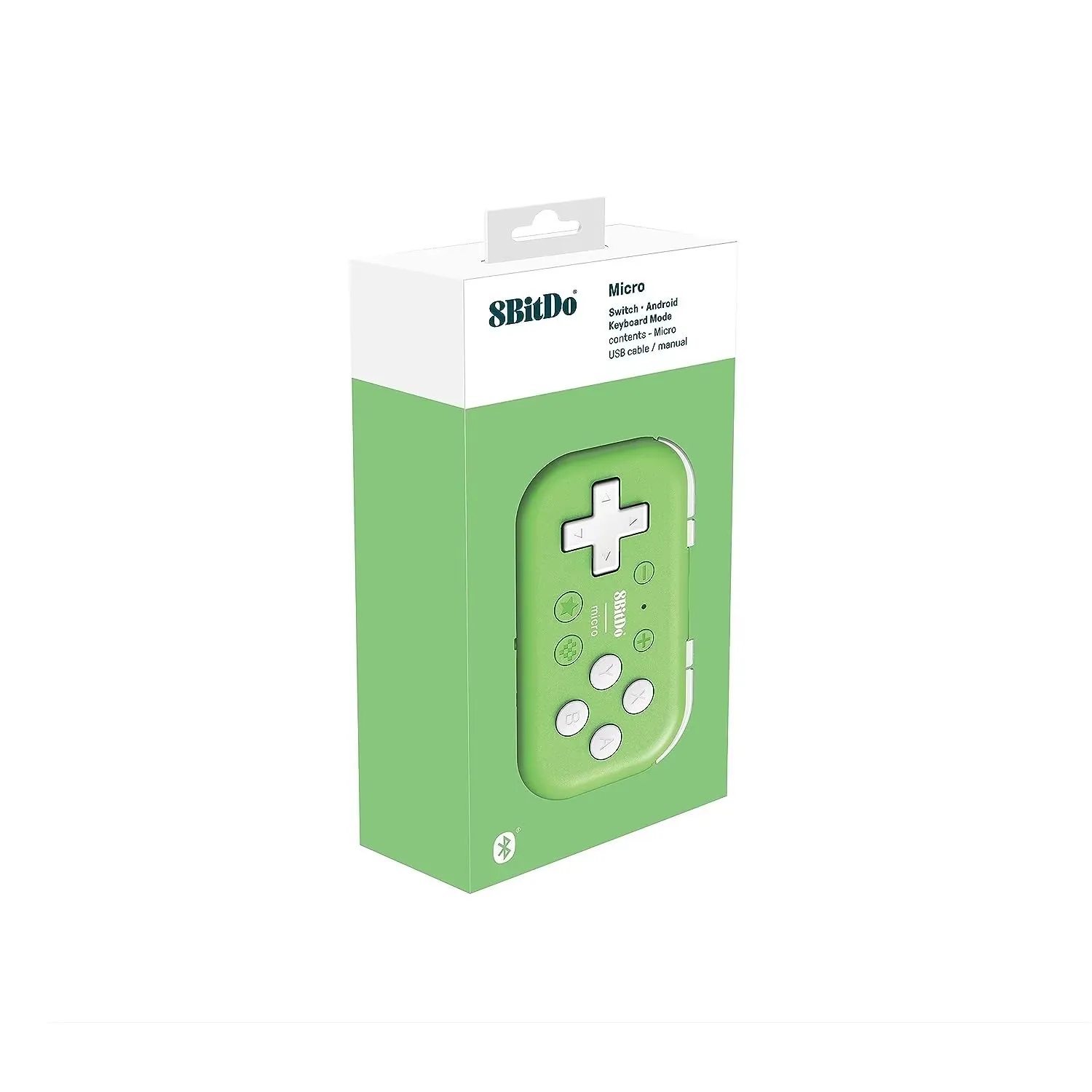 8BitDo Micro Bluetooth Gamepad Mini controlador compatible con Nintendo Switch/Android/Raspberry Pi/iOS/Win10/11 y modo de teclado
