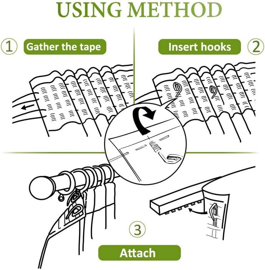 TESSUTI Cortinas con Cinta fruncidora a Medida, Tejido Efecto Lino Blanco, Ancho del Panel 295 cm, para rieles de 150/180 cm, Al