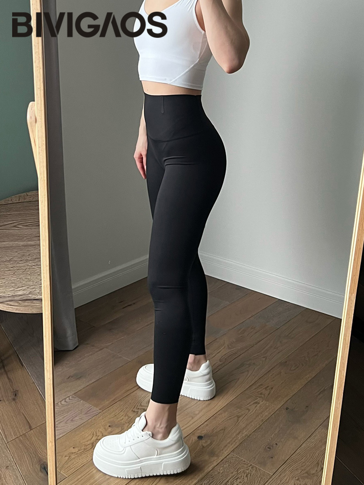 Bivigaos-女性のためのシームレスなタイトフィットスポーツレギンス,新しい春と夏のコレクション,スリム,タイト,ハイウエスト