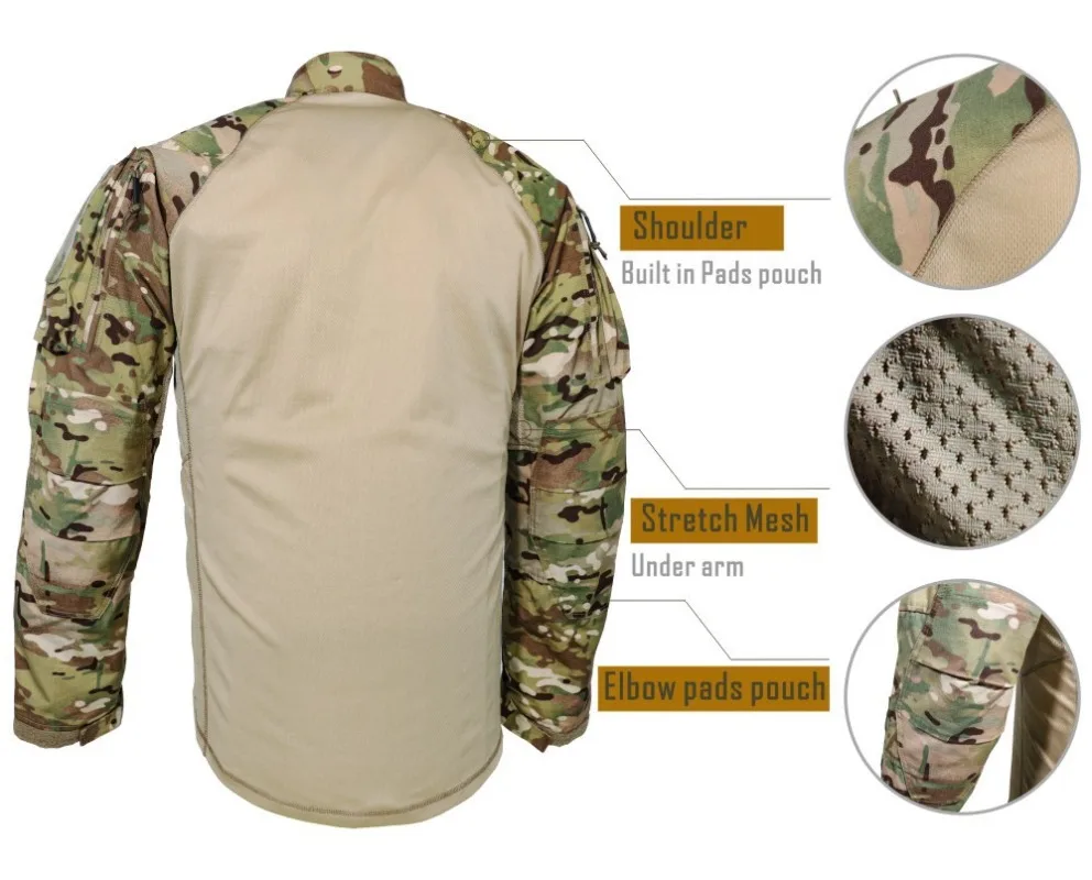 Conjunto táctico para hombre, camisas de uniforme resistentes al desgaste, traje de 2 piezas para deportes al aire libre, primavera y otoño, 2024