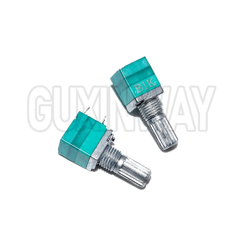 5 uds RV097NS 5PIN eje 15mm amplificador potenciómetro de sellado 5K 10K 20K 50K 100K 500K B5K con un interruptor de audio