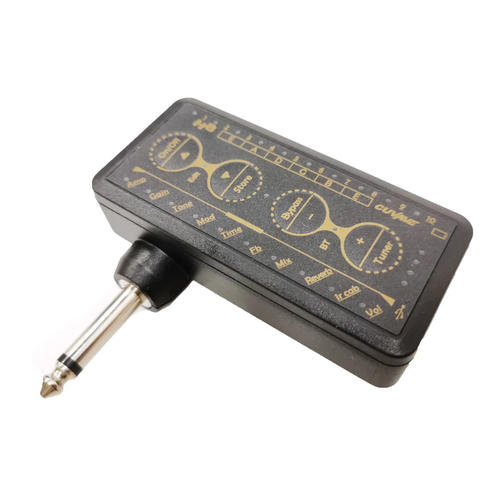 Cuvave-miniamplificador de auriculares para guitarra, amplificador combinado de sonido de Bajo Eléctrico acústico, tablero de Pedal de retardo H8, Pa-1