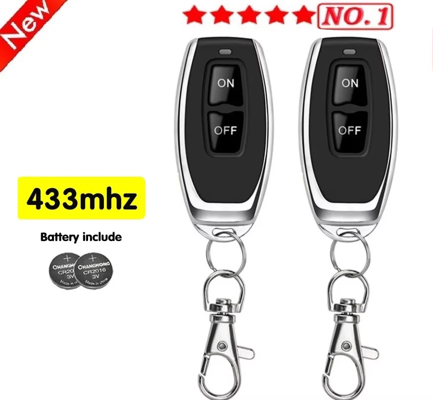 Control remoto de aprendizaje de 433MHz, Control remoto RF, código de aprendizaje EV1527, transmisor de hogar inteligente para puerta de coche, llave de alarma para puerta de garaje