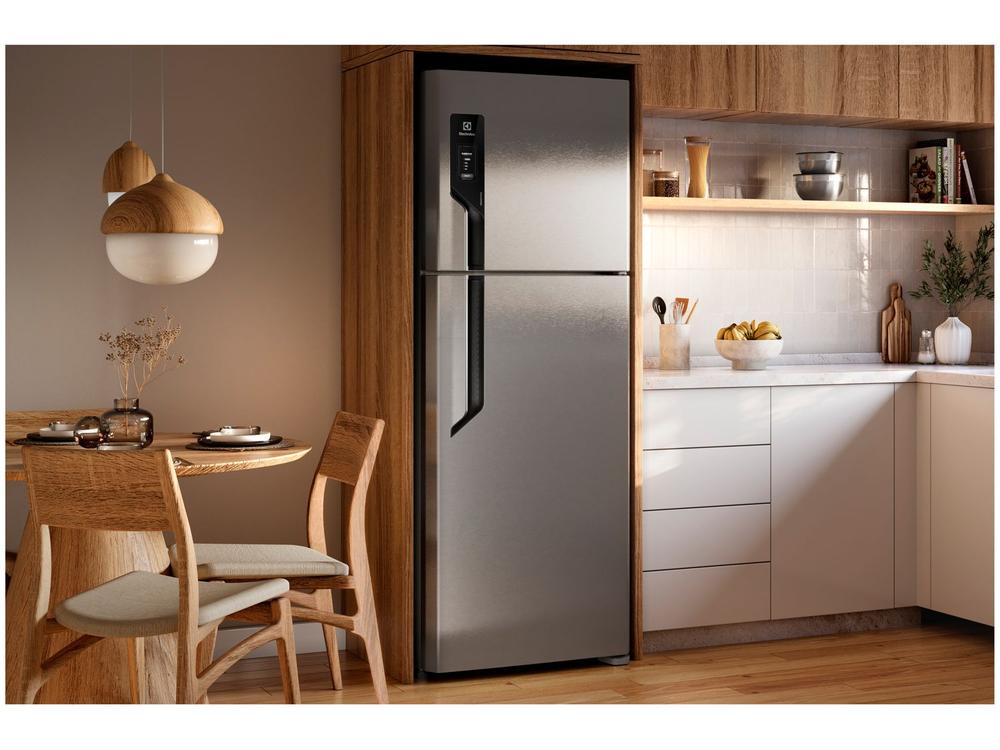 Geladeira/Refrigerador Electrolux Frost Free Duplex Inox Look 480L Efficient - 220V