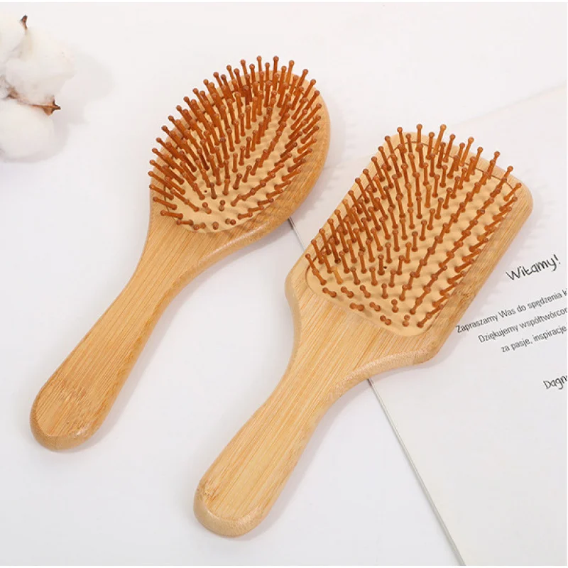 Solid Wood Bamboo Cushion Comb Can be used for scalp massage and hair smoothing The air cushion has excellent resilience Large B