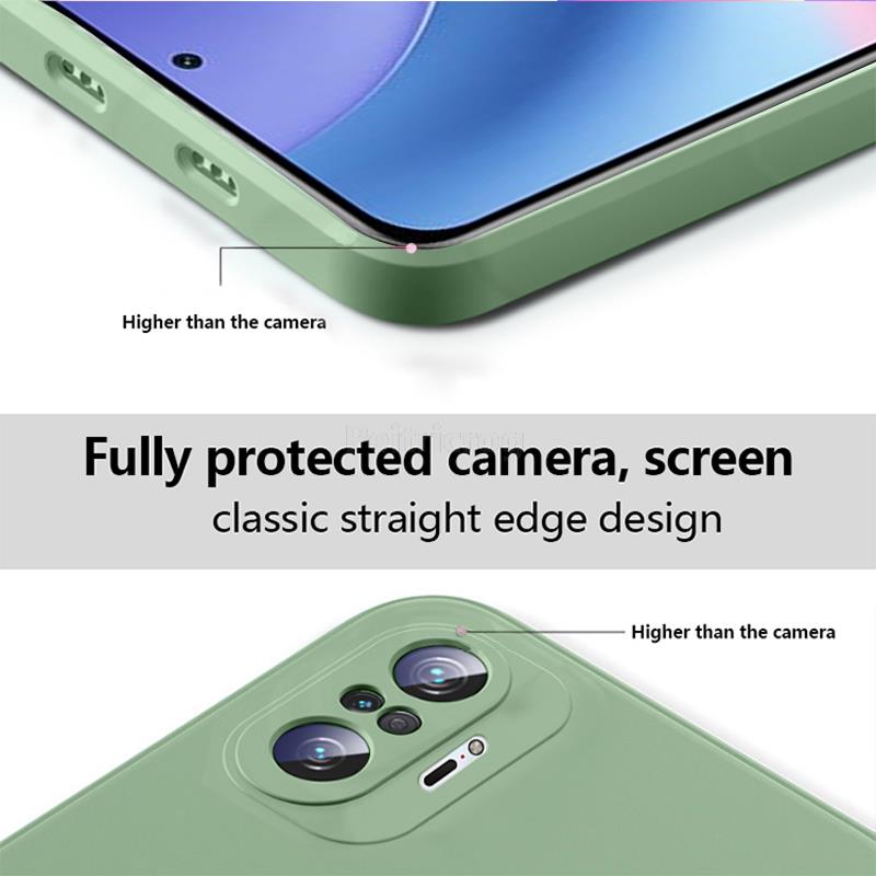 Coque Square Phone Case for Xiaomi Redmi Note 10 Pro Max 10S 1Original Funda Note10 S 4G Matte Silicone Soft Case Case