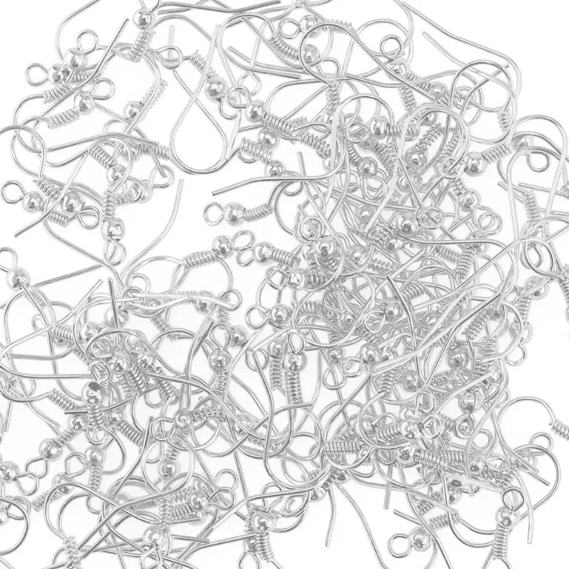 100/200pcs DIY ต่างหูต่างหู Clasps Hooks สแตนเลส Hypoallergenic ต่างหูทําอุปกรณ์เสริม Hook Earwire