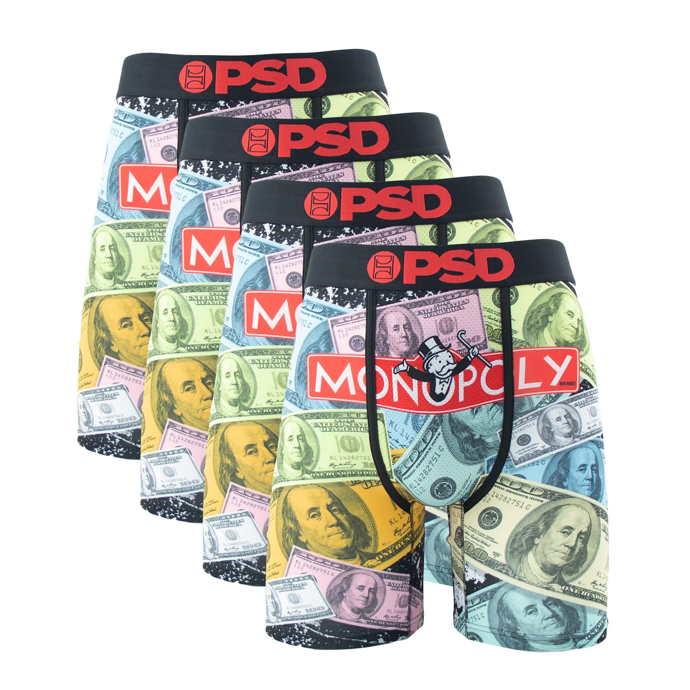 กางเกงในบ็อกเซอร์เซ็กซี่สำหรับผู้ชาย4ชิ้นกางเกงในพิมพ์ลายกางเกงแฟชั่นกางเกงในสำหรับผู้ชายชุดชั้นในระบายอากาศได้สำหรับกางเกงนักมวยชายฤดูร้อน