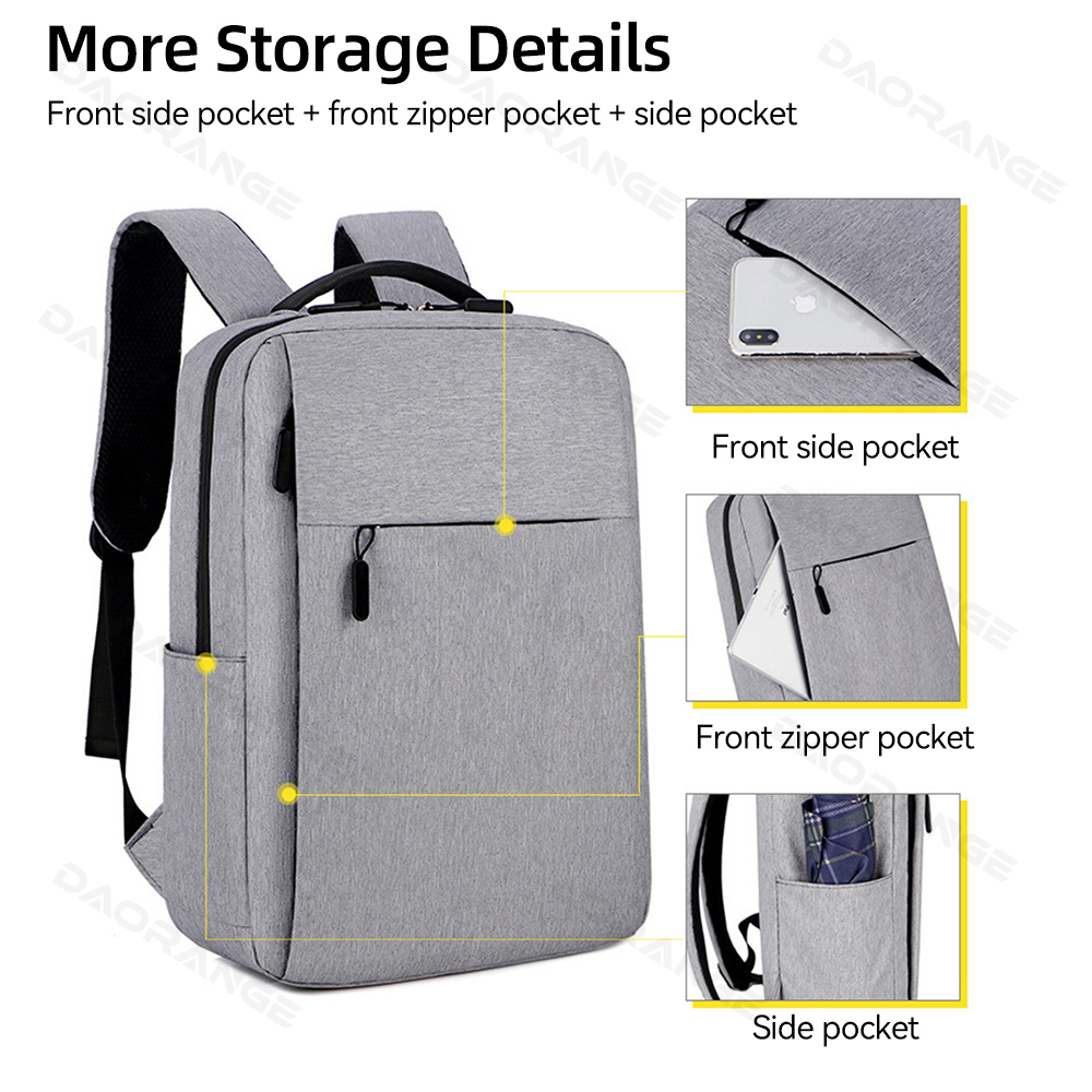 Laptop Bag USB Backpack for Macbook Air Pro Lenovo Asus HP Dell Large Capacity Travelling Waterproof Multi-pockets Laptop Cover
