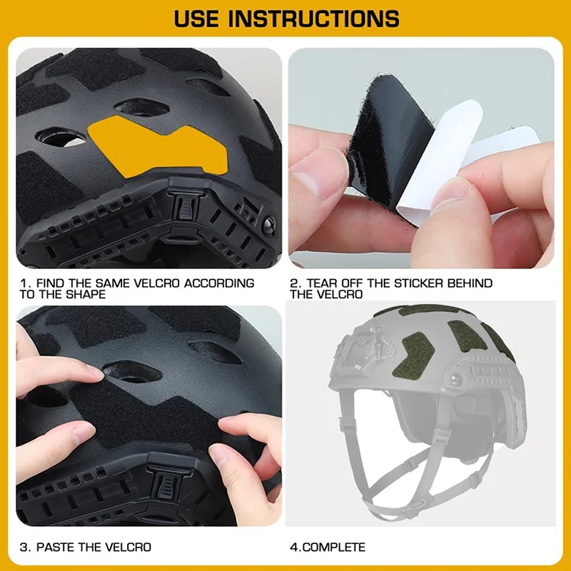 11pcs FAST Helmet Magic Sticker Airsoft Helmet Patches Hook and Loop Sticky for FAST Tactical Helmet Accessories