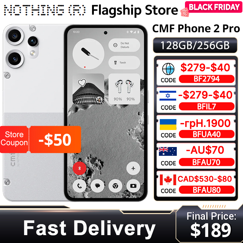 Смартфон CMF Phone 2 Pro MediaTek Dimensity 7300 Pro 5G 5000 мАч 6,77 AMOLED 120 Гц NFC Основная камера 50 МП